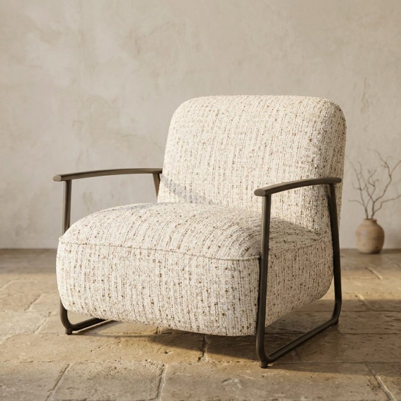 Fauteuil Norel - beige Vive, in wabi-sabi sfeer