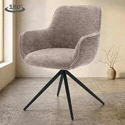 Comfortabele draaistoel met houten poten en zachte bekleding, ideaal voor moderne woonruimtes en kantoorinterieurs.