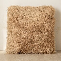 Luxe wollen sierkussen in beige kleur, perfect voor een gezellige en warme uitstraling in woonkamer of slaapkamer. Handgemaakt en zacht voor ultiem comfort.