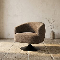 Moderne Mokana lounge stoel met comfortabele bekleding en draaibare basis, perfect voor een stijlvolle en gezellige zithoek.