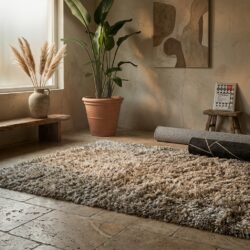 Love Shaggy Beige Rond, interieur sfeer