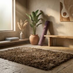 Love Shaggy karpet licht bruin 200x290 cm hoogpolig 100% polyester vloerkleed