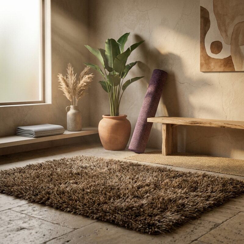 Love Shaggy karpet licht bruin 200x290 cm hoogpolig 100% polyester vloerkleed