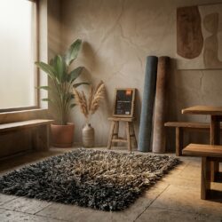Love Shaggy karpet in taupe 160x230 cm zacht hoogpolig 100% polyester
