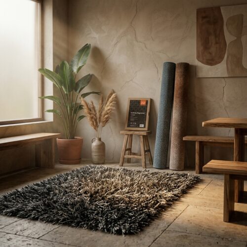 Love Shaggy karpet in taupe 160x230 cm zacht hoogpolig 100% polyester