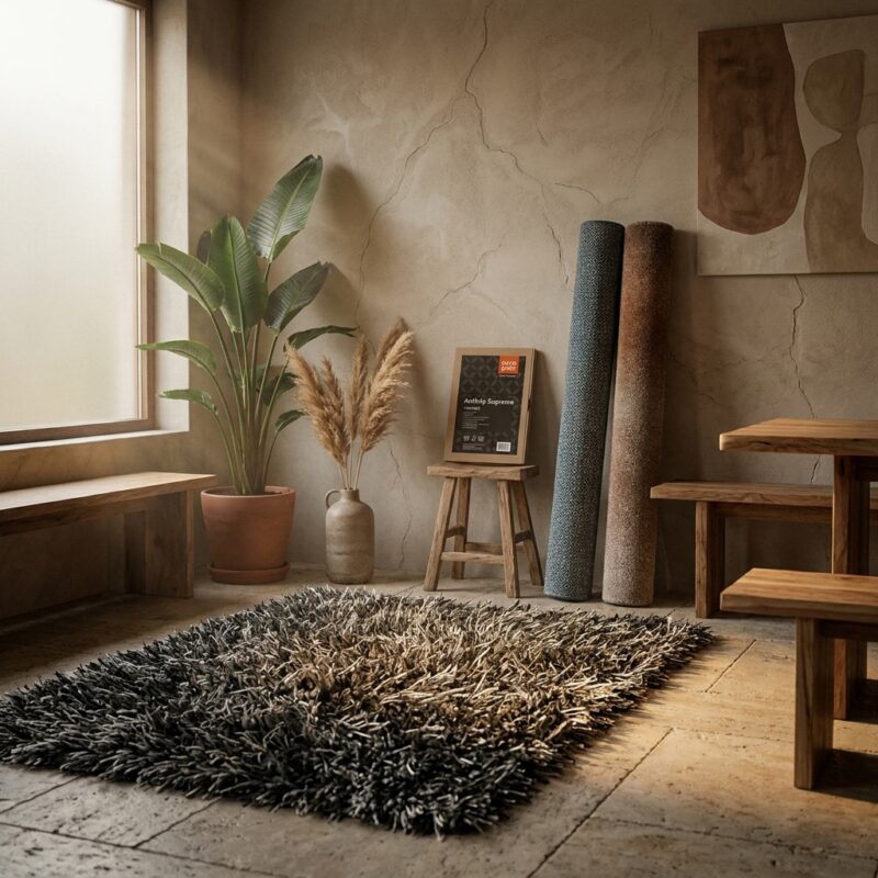 Love Shaggy karpet in taupe 160x230 cm zacht hoogpolig 100% polyester