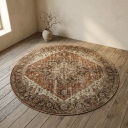Love Shaggy Taupe Rond, wabi-sabi sfeer