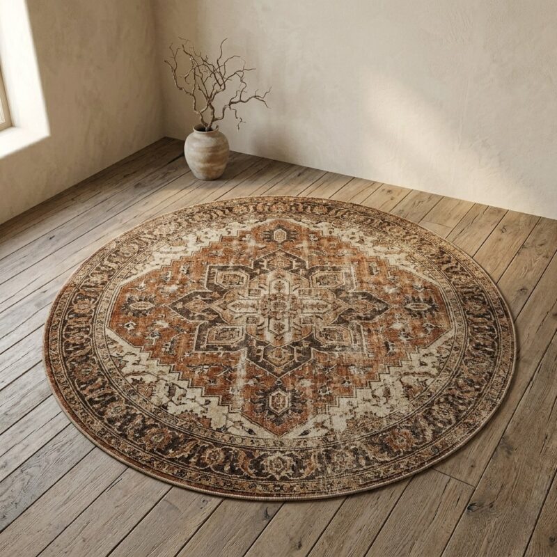 Love Shaggy Taupe Rond, wabi-sabi sfeer