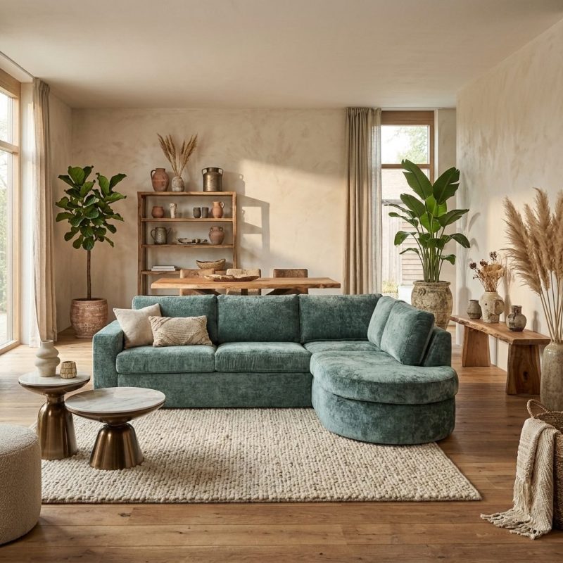 MySofa Alma | 2,5 zits + Divan Rechts | Green, hoofdfoto