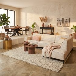 MySofa Floris| 2,5 zits + Divan Rechts | Velvet Beige, sfeerimpressie