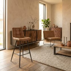 Navarra Barstoel - fabric Cognac, hoofdfoto