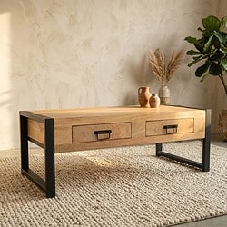 Ronde eettafel Dakota Naturel Mangohout 150 cm, hoofdfoto