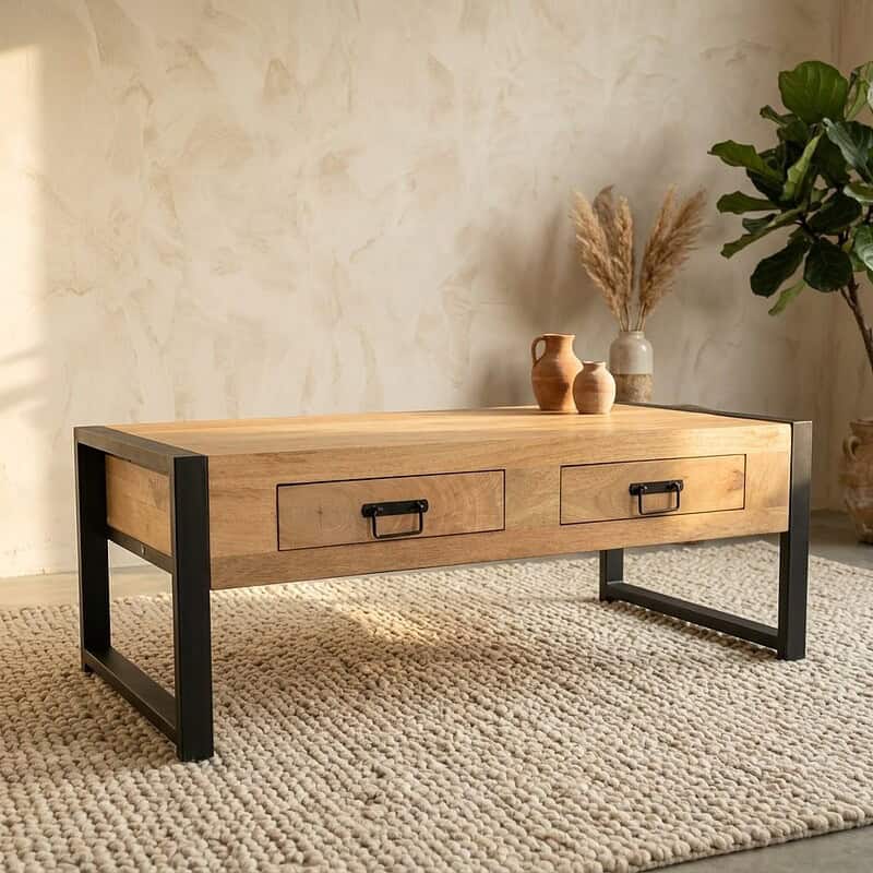 Ronde eettafel Dakota Naturel Mangohout 150 cm, hoofdfoto