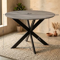 Ronde eettafel Ferris Bruin Eikenhout 110 cm, hoofdfoto