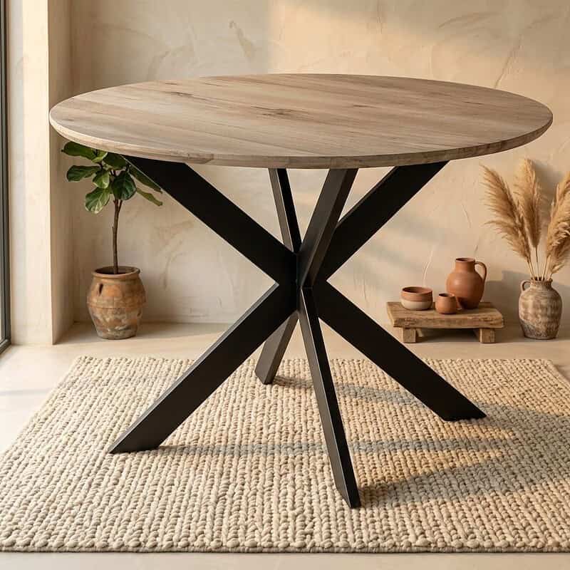 Ronde eettafel Ferris Naturel Eikenhout 110 cm, hoofdfoto