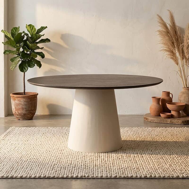 Ronde eettafel Madison Bruin Mangohout 150 cm, hoofdfoto