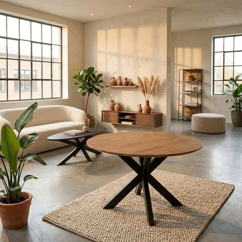 Ronde eettafel Madison Naturel Mangohout 110 cm, hoofdfoto