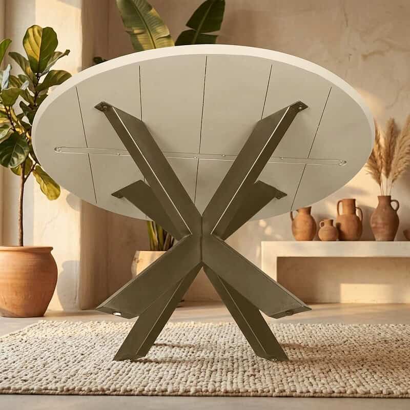 Runder Esstisch Madison Sand Mangoholz 130 cm, Hauptfoto