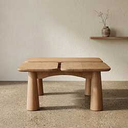 Houten salontafel met modern design