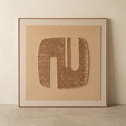 Moderne houten wanddecoratie met abstract geometrisch ontwerp, geschikt voor woonkamer of kantoor, gemaakt van duurzaam hout, stijlvolle muurversiering voor een eigentijdse uitstraling.