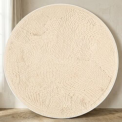 Ronde wanddecoratie met complexe textuur en patronen, perfect voor modern interieur. Gemaakt van hoogwaardig materiaal, voegt een artistiek accent toe aan elke ruimte.