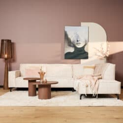 Mokana Meubelen Fluweel Beige Bank